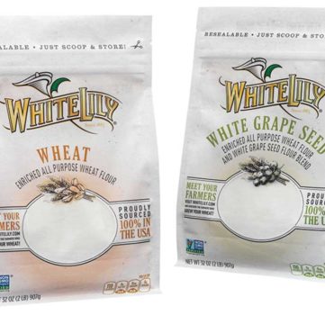 Flexible packaging for flour created with a clear window