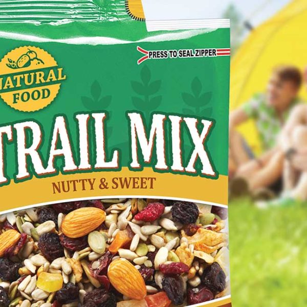 Flexible packaging created for trail mix brand