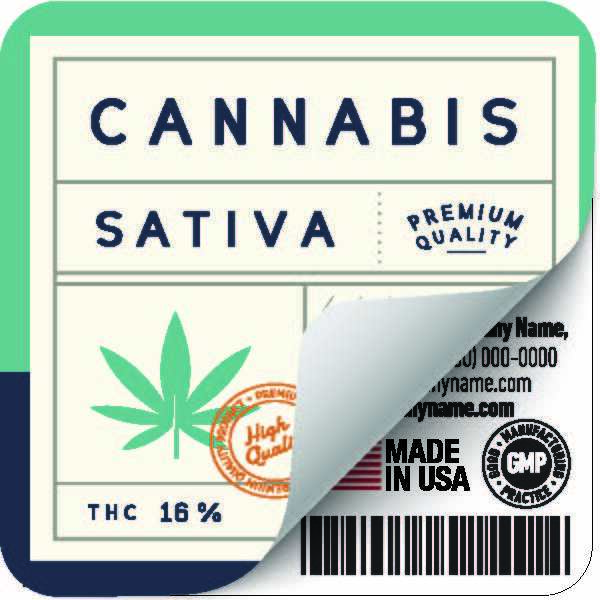 Cannabis hinge label Sample 2